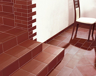 Фронтальная клинкерная ступень простая Paradyz Natural Rosa, 300*300*11 мм Hit Ceramics