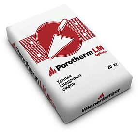 Тёплая кладочная смесь Porotherm LM Optima