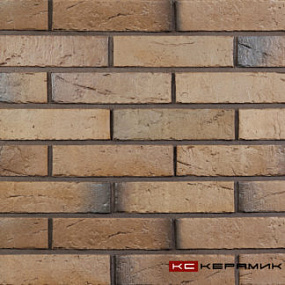 Пустотелый лицевой керамический кирпич с утолщенной стенкой КС Керамик Рочестер ручная формовка (УС)