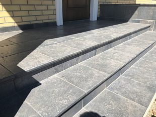 Фронтальная клинкерная ступень с капиносом Paradyz Viano Antracite, 330*299*11 мм Hit Ceramics