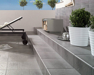 Фронтальная клинкерная ступень с капиносом Paradyz Taurus Grys, 330*299*11 мм Hit Ceramics