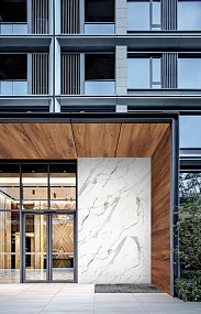 Фасадная плита фиброцементная Panda Digital Камень Мрамор Уайт