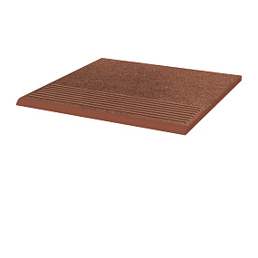 Фронтальная клинкерная ступень простая Paradyz Taurus Brown, 300*300*11 мм Hit Ceramics