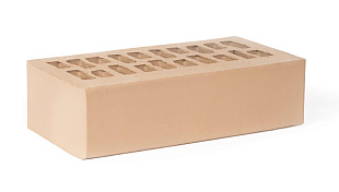 Кирпич лицевой одинарный гладкий Латте (Светло-молочный шоколад) АЛЬТАИР