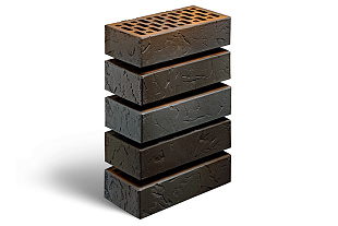 Кирпич лицевой керамический Магма Керамик пустотелый "Флеш Графит Сланец" 1Нф