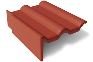 Франкфуртская Боковая ЛЕВАЯ минеральная черепица Вишня BRAAS